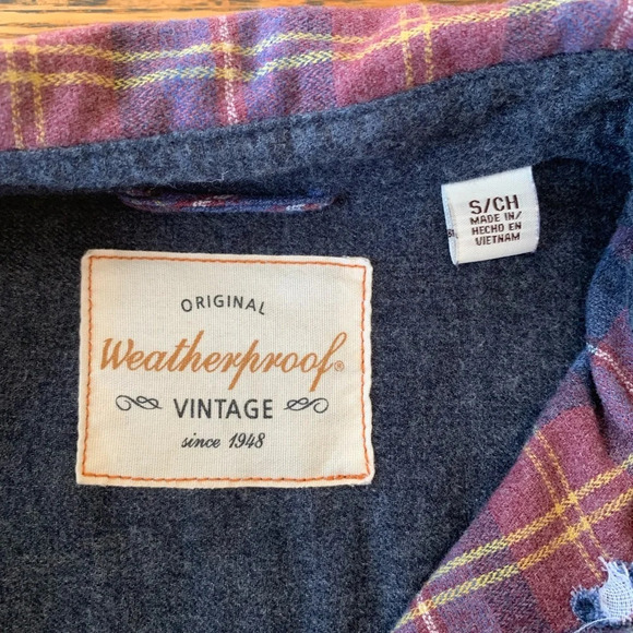 Weatherproof flannel butt down shirt, plaid shirt - Picture 10 of 10
